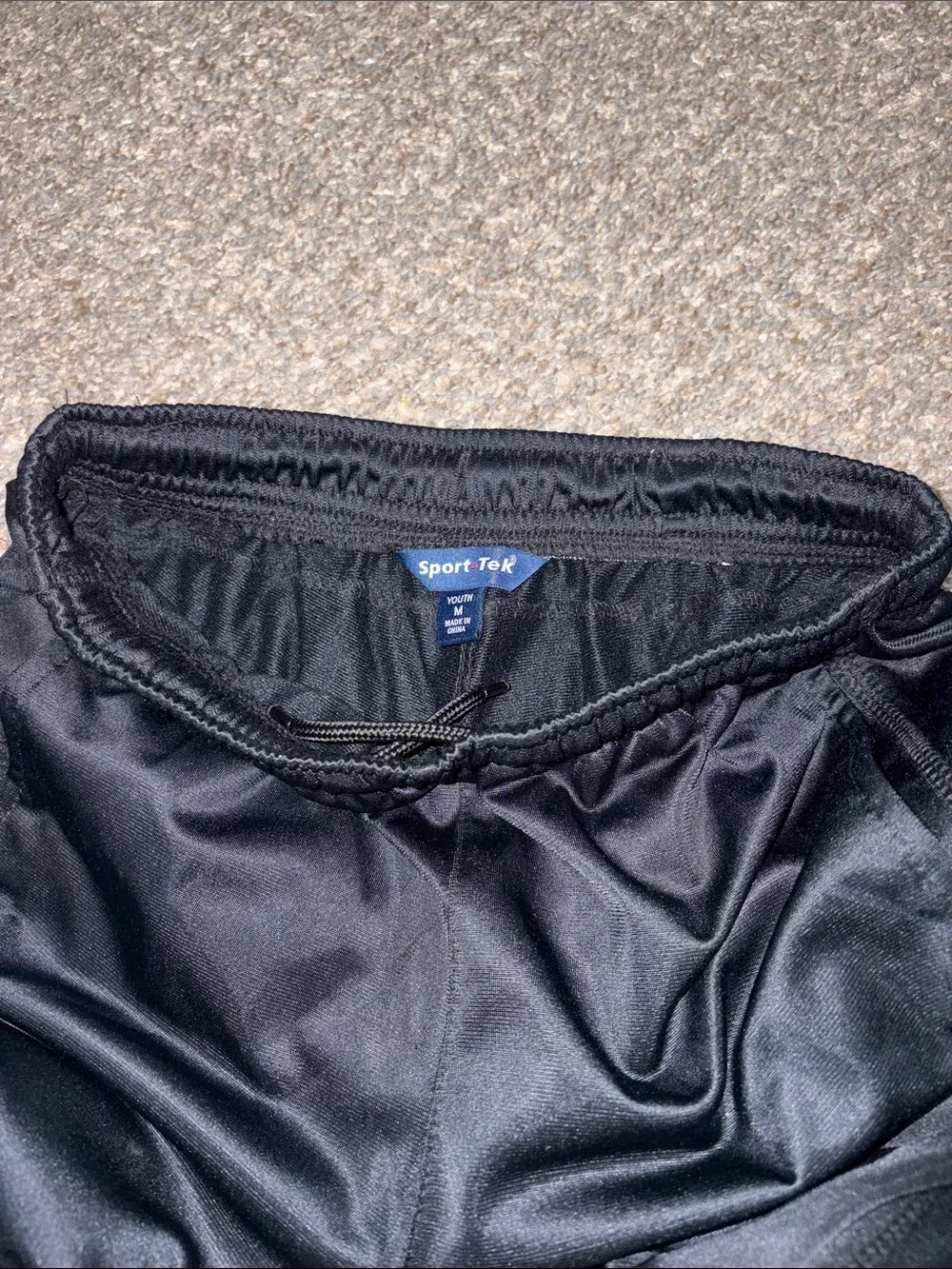 Sport-Tek Black Youth Athletic Track Pants